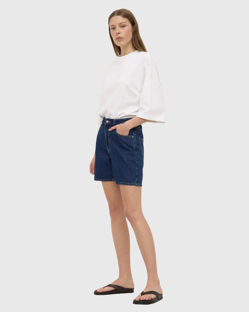 Mid Rise Vintage Denim Short Heritage Blue