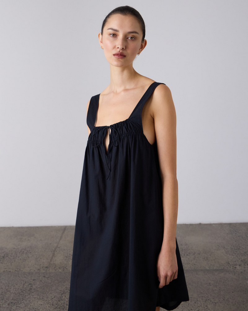Camilla Cotton Camisole Night Dress Black BAZAAR BOUTIQUE Camilla Cotton Camisole Night Dress Black BAZAAR BOUTIQUE