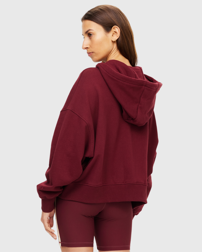 Ryder Jude Crop Hoodie Bordeaux