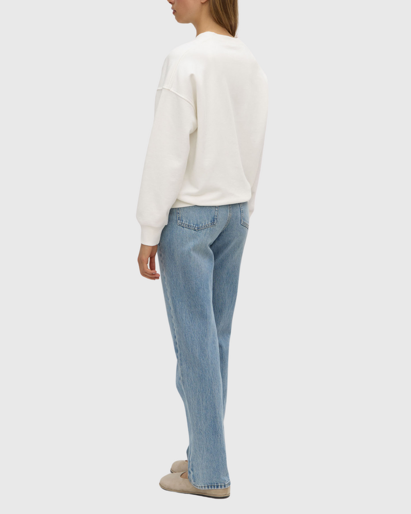 Anya Fleece Crew Antique White