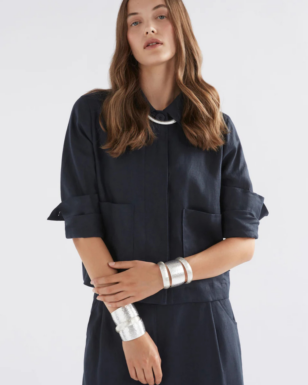 Gild Thin Cuff Bangle Silver