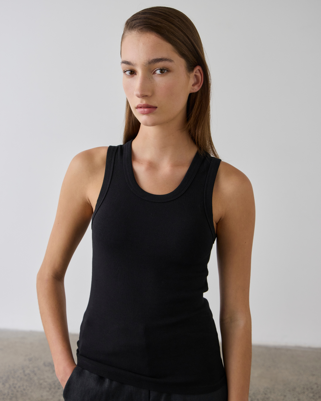 Cotton ribbon tank 黒 Cotton Tank Black – BAZAAR BOUTIQUE