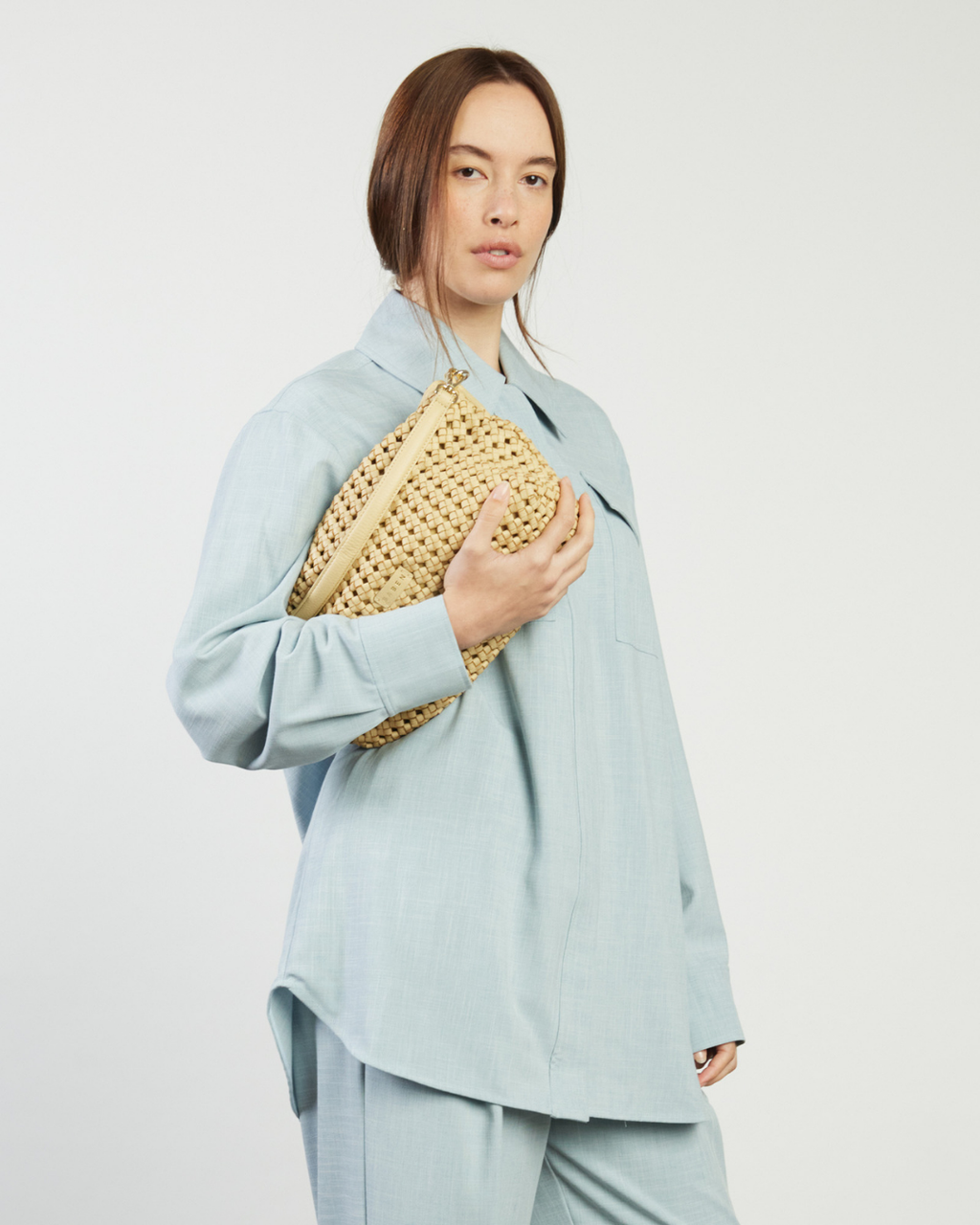 Claudia Crossbody Raffia Braid