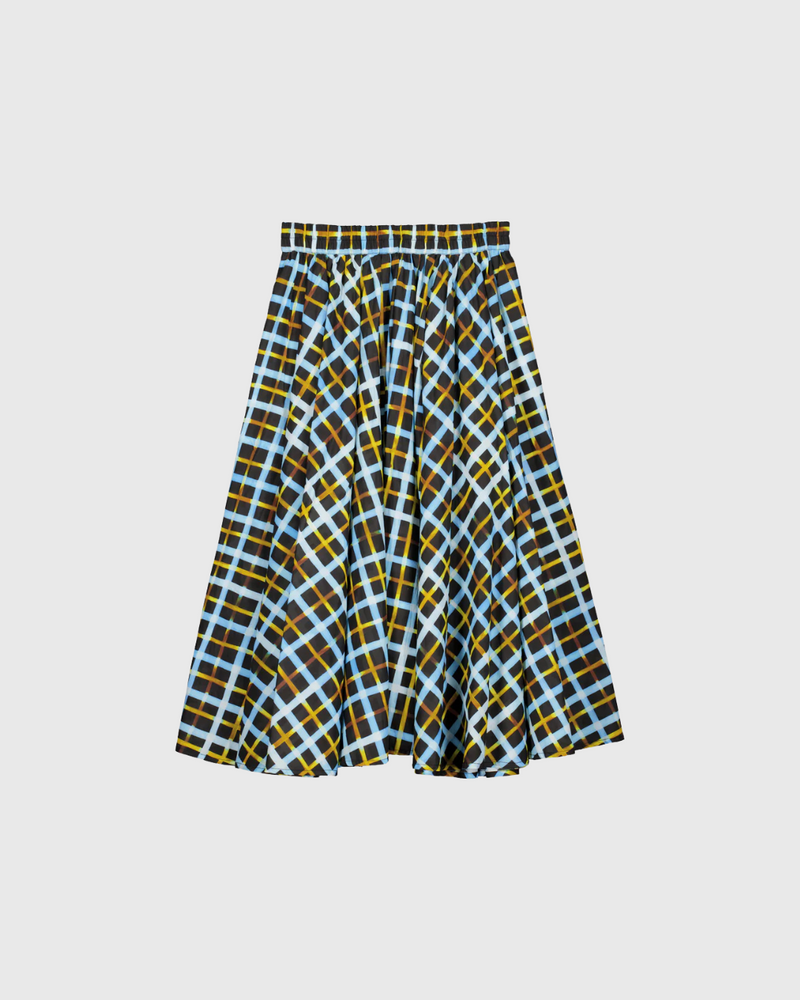 Motion Skirt Neon Tartan