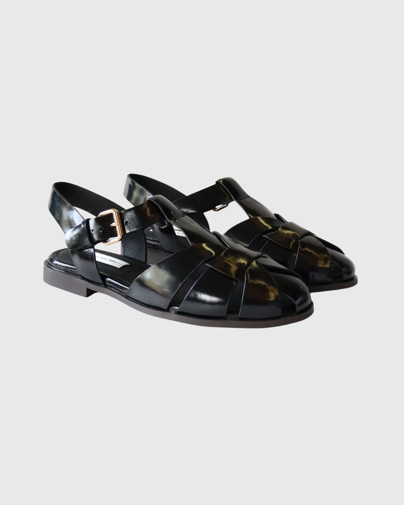 Lauren Sandal Black Calf