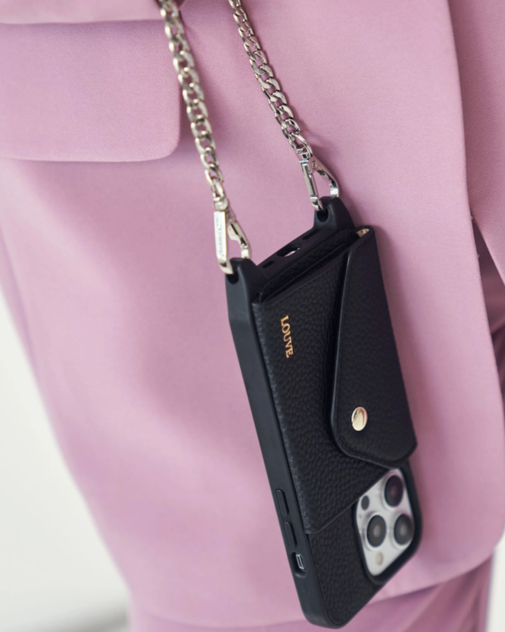 Ava Phone Wristlet Silver