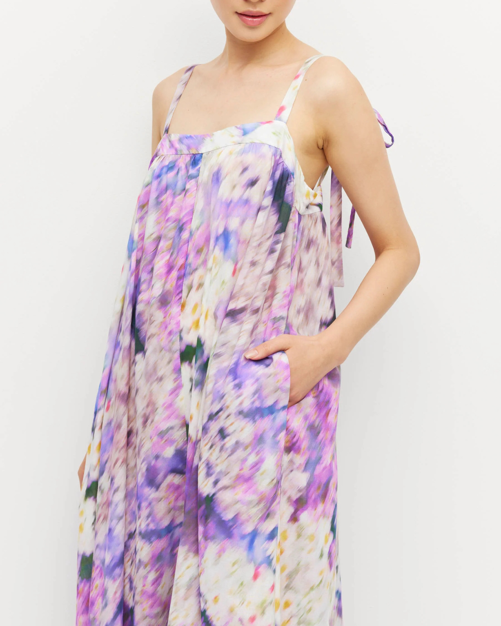 Emmeline Dress (Lavender Mist Cotton) Aster