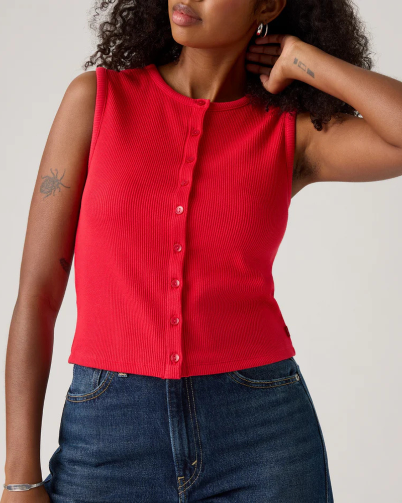 Rory Button Up True Red