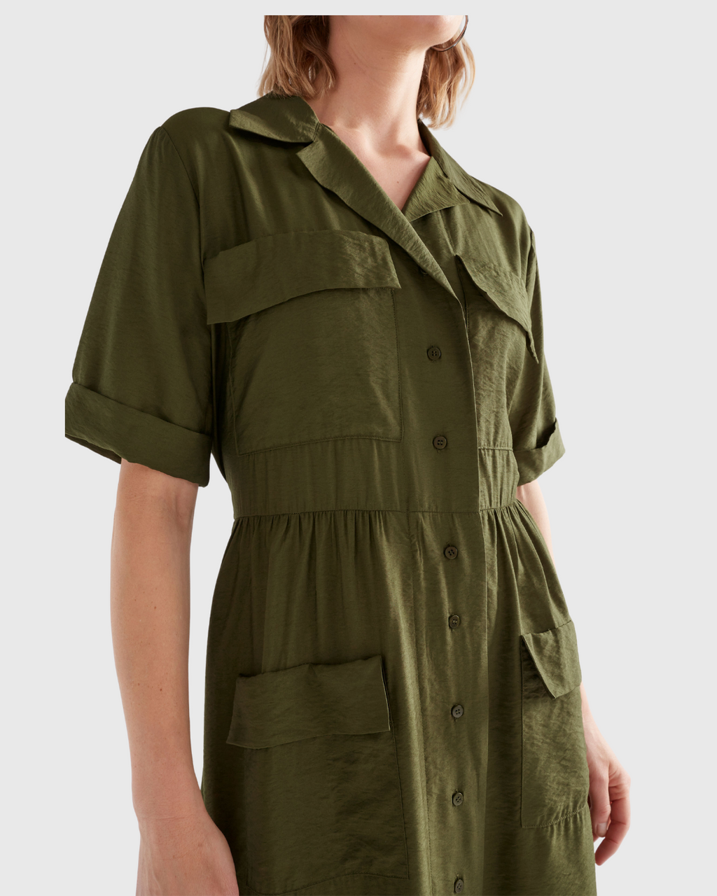 Eine Shirt Dress Bright Olive