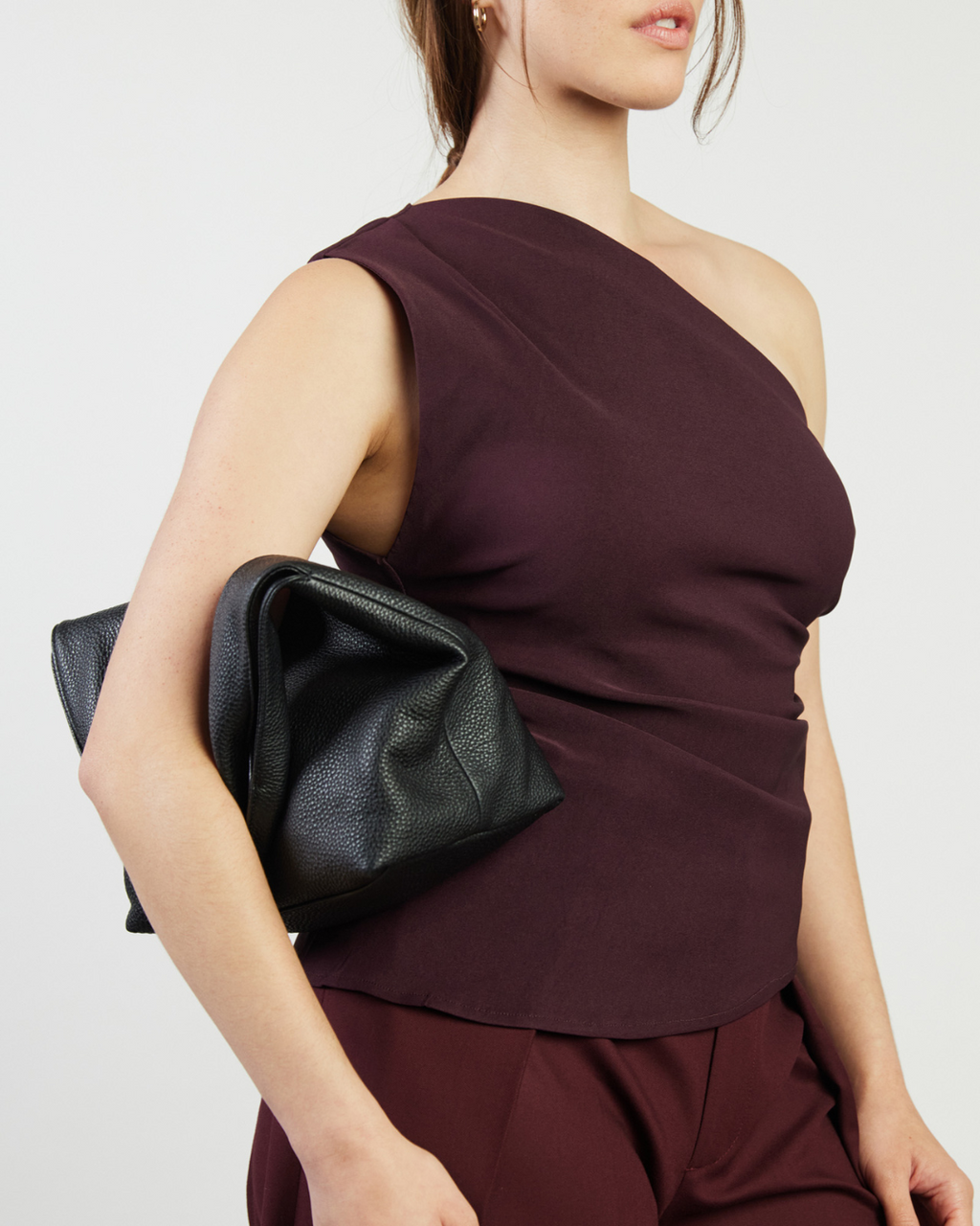 Kiki Shoulder Bag Black Lightly Milled