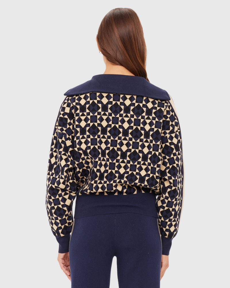 Cosmo Kairo Half Zip Knit Geo