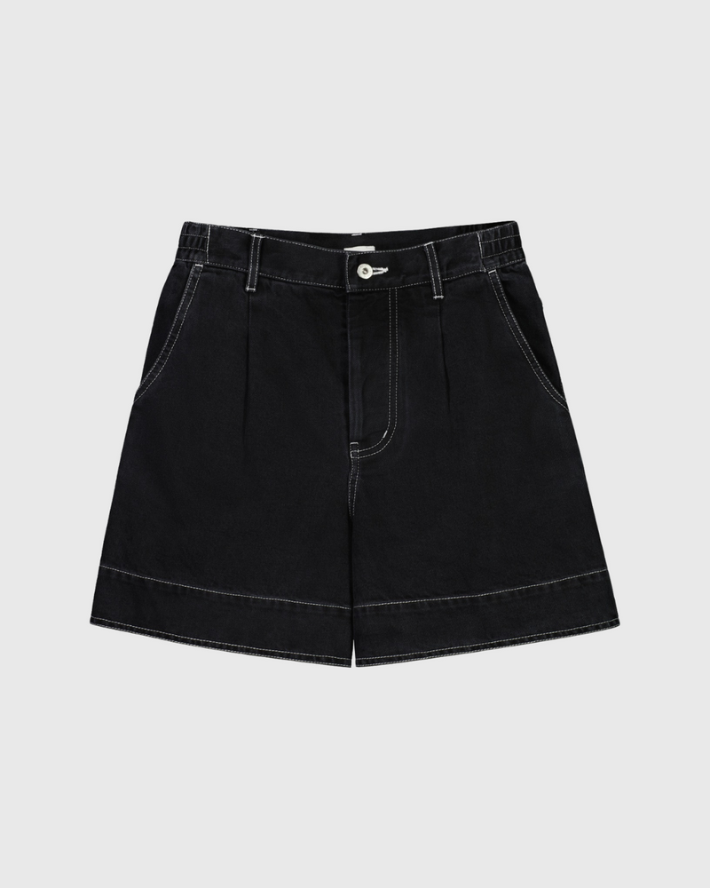 Outline Shorts Black Denim