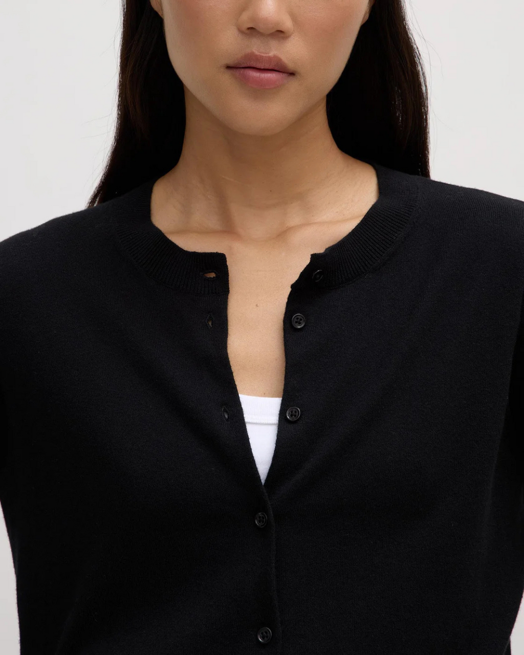 Semra Cotton Cashmere Cardigan Black