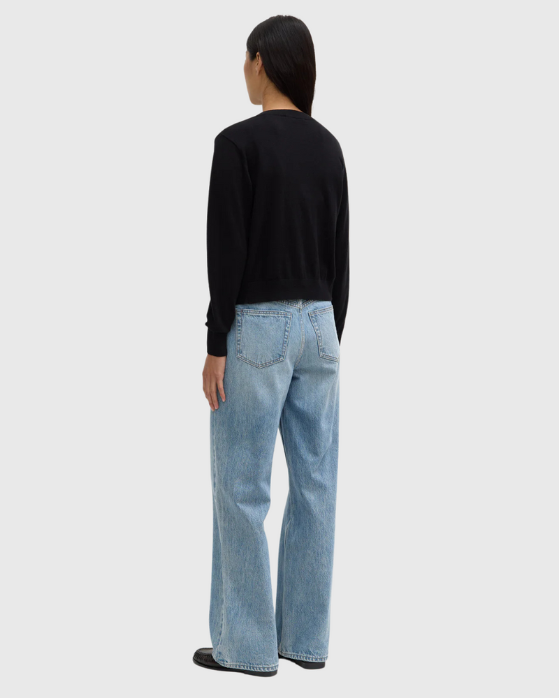 Semra Cotton Cashmere Cardigan Black