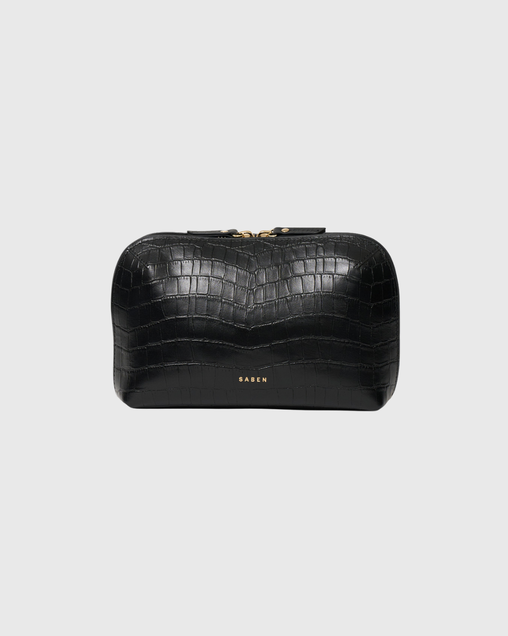 Tate Tech Pouch Black Matte Croc