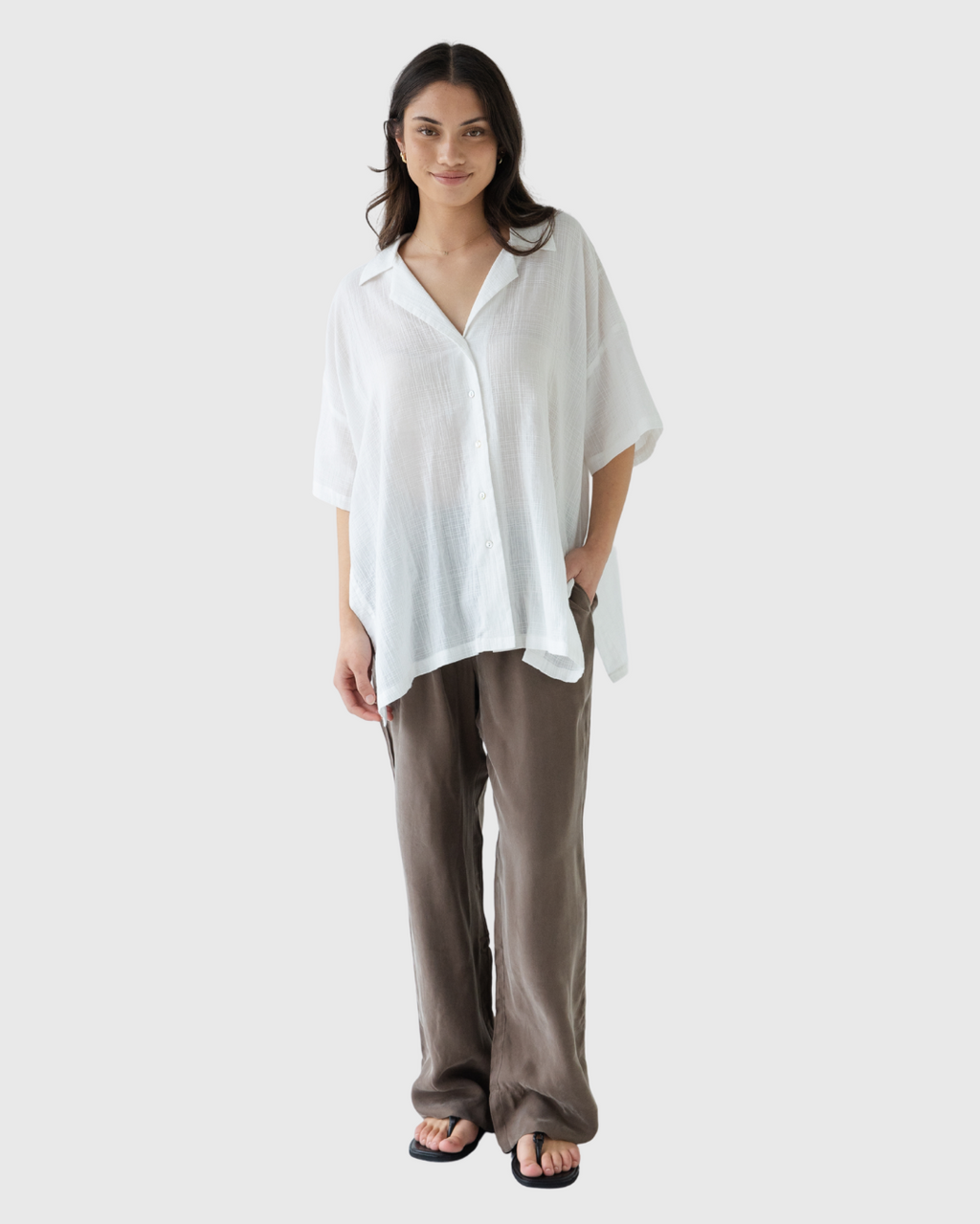 Short Sleeves Shirt Chalk Check