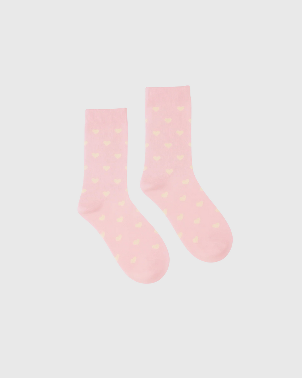 Heart Socks Pink/Cream
