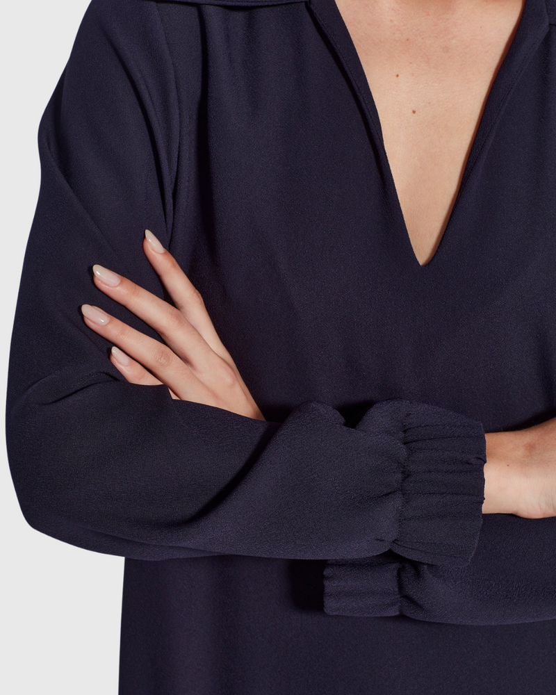 Tracey Tunic (Luxe Crepe) Navy