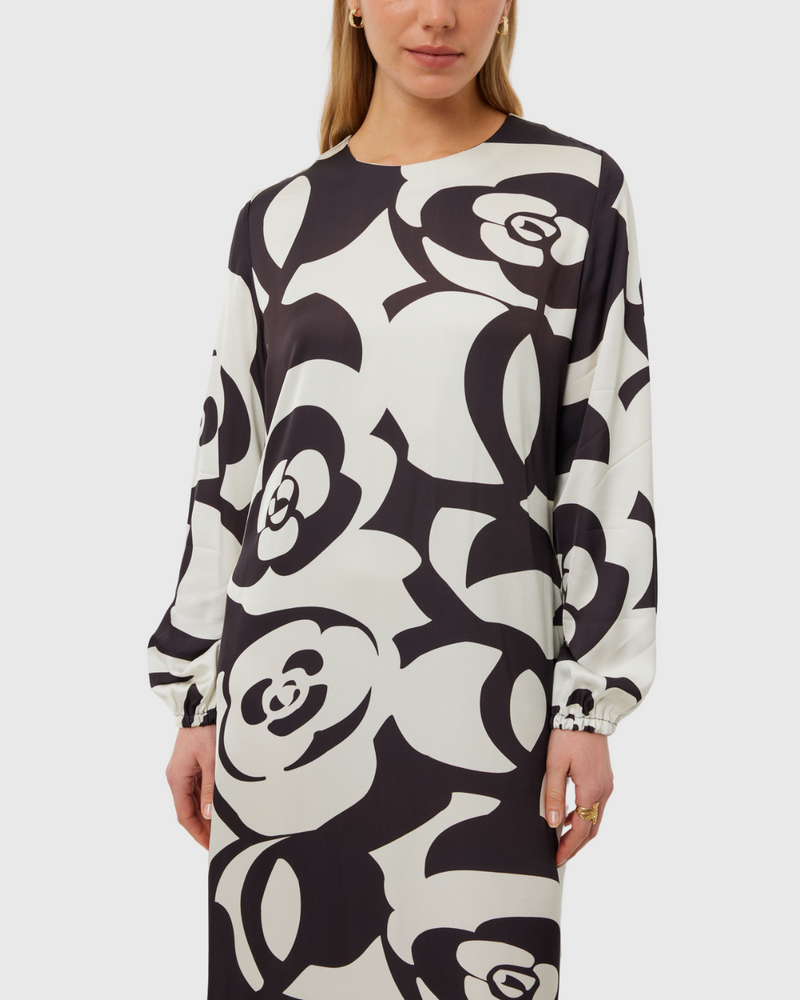 Maggie Dress Mono Flower