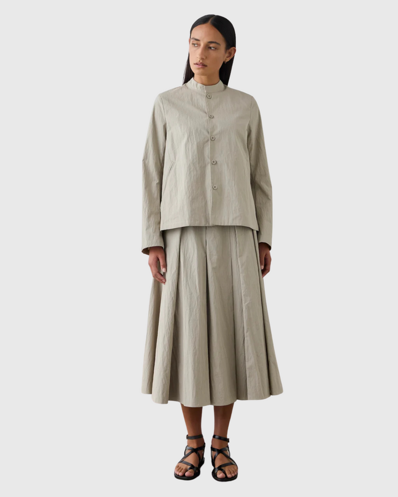 Manadrin Shirt Jacket Pale Sage
