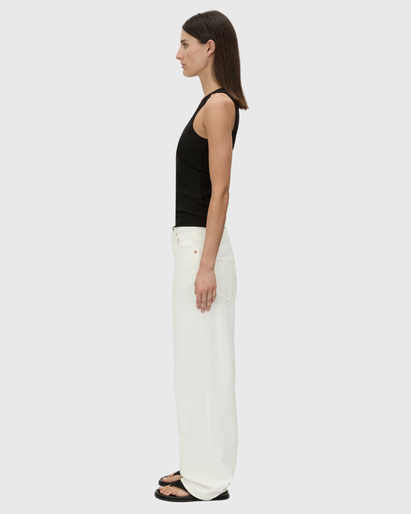 Nora Button Down Tank Black