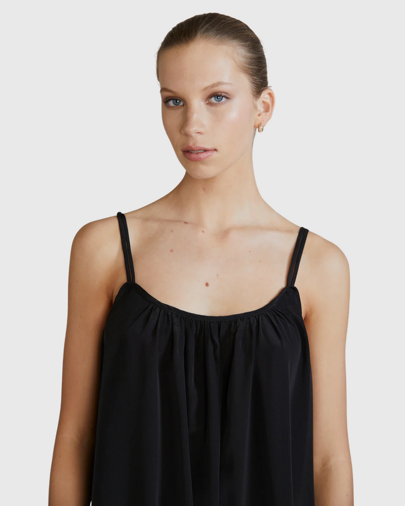 Victoria Silk Nightgown Black