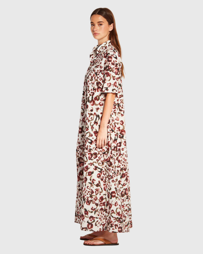 Isle Shirtdress (Leo Cotton) Savanna