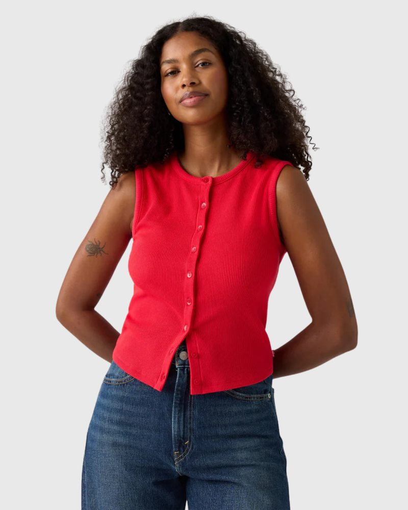 Rory Button Up True Red