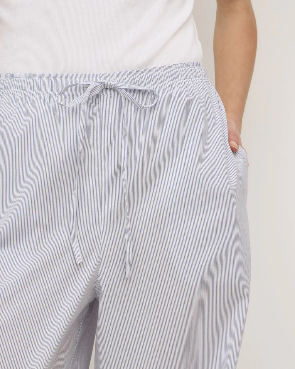 Cora Stripe Pant White/Navy Stripe