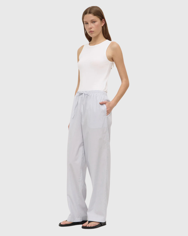 Cora Stripe Pant White/Navy Stripe