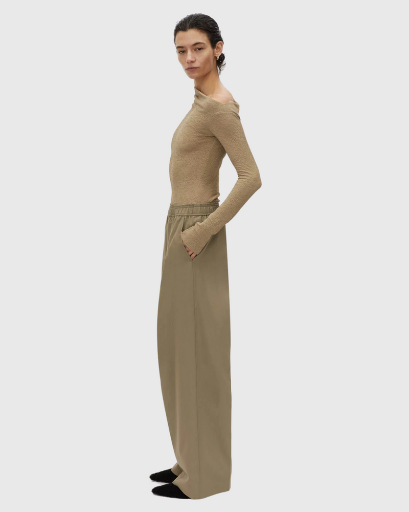 Zeno Monogram Elastic Pant Khaki