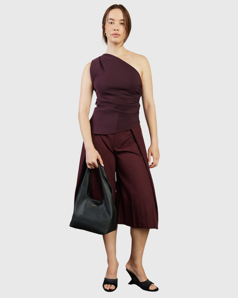 Kiki Shoulder Bag Black Lightly Milled