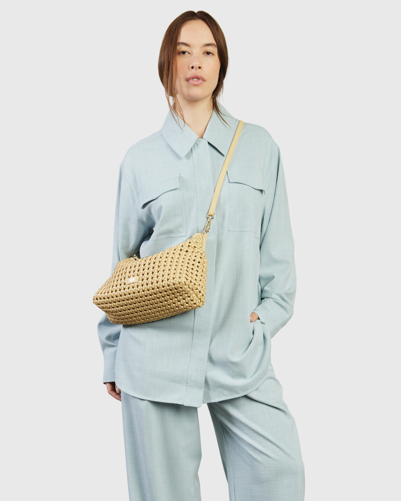 Claudia Crossbody Raffia Braid