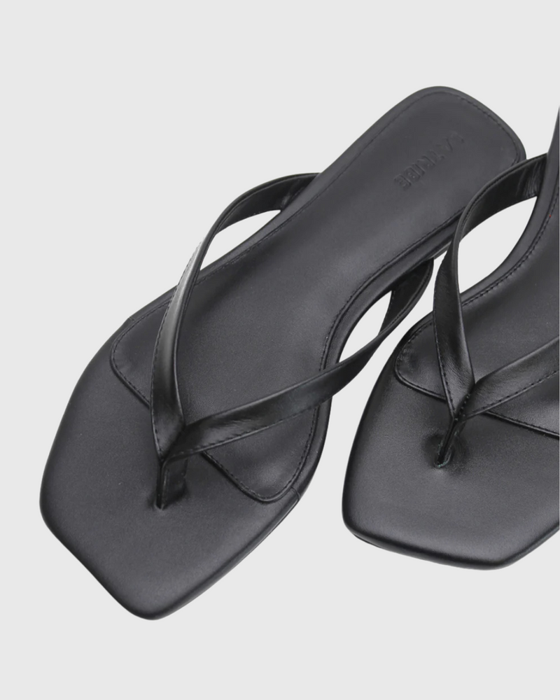 Square Toe Thong Black