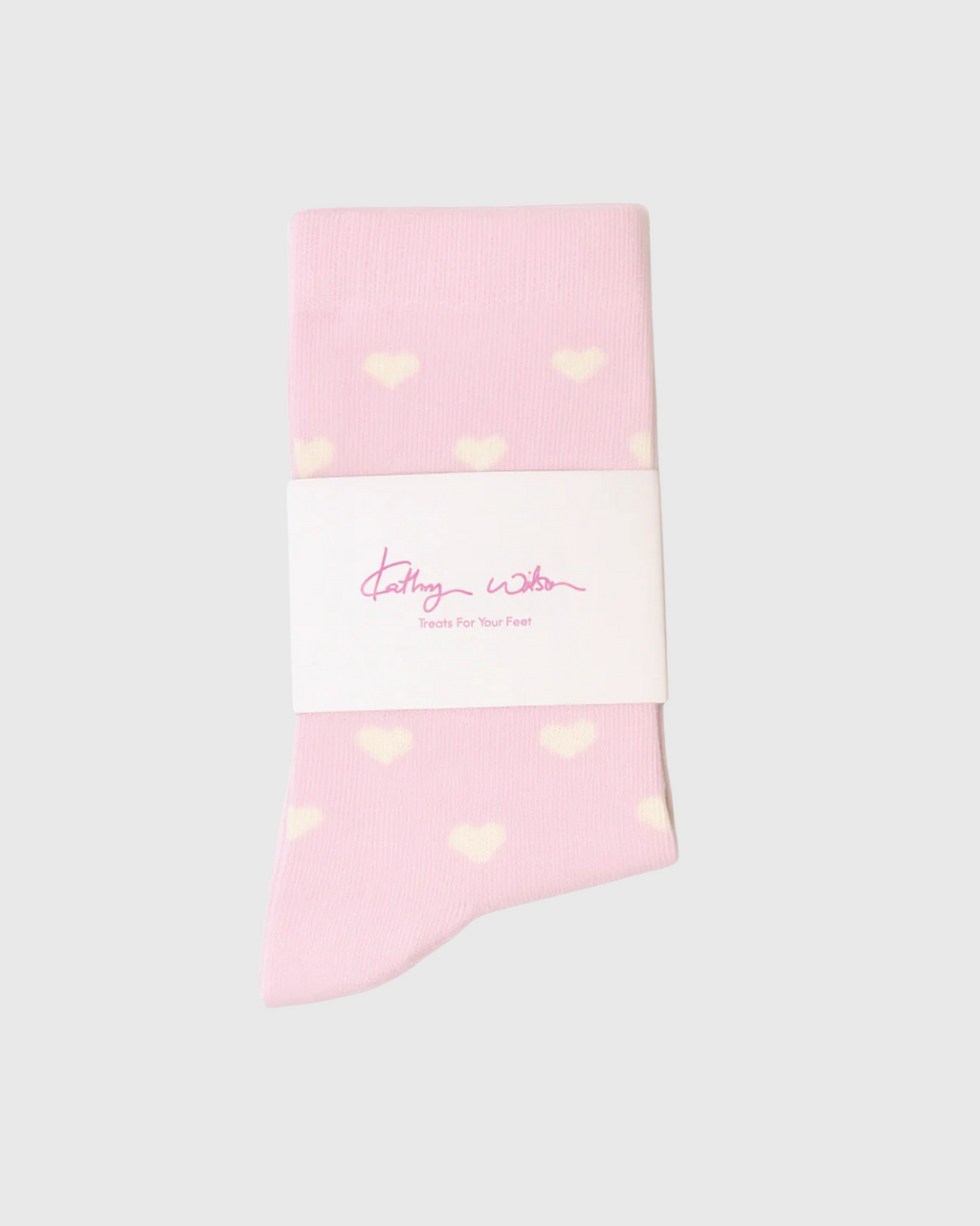 Heart Socks Pink/Cream
