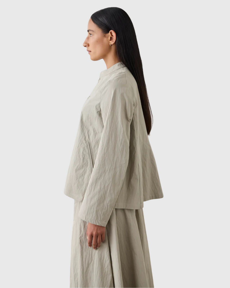 Manadrin Shirt Jacket Pale Sage