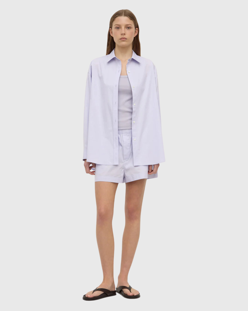 Marigold Poplin Shirt Lilac