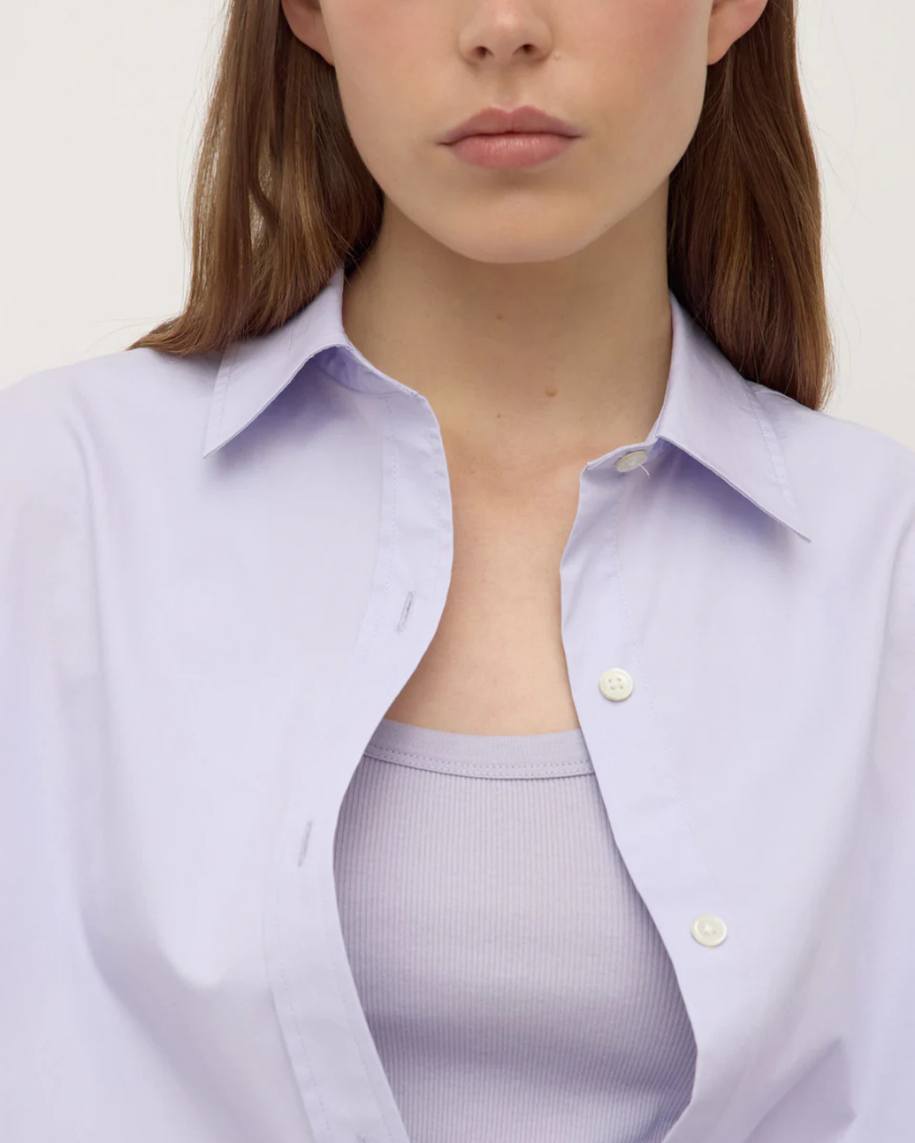 Marigold Poplin Shirt Lilac