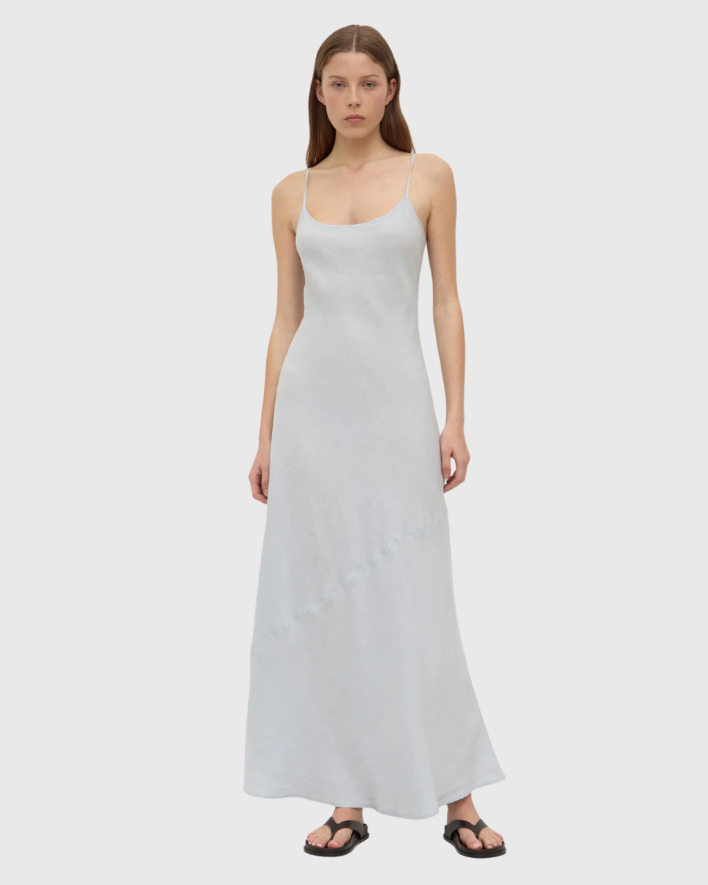 Colette Linen Slip Dress Cloud