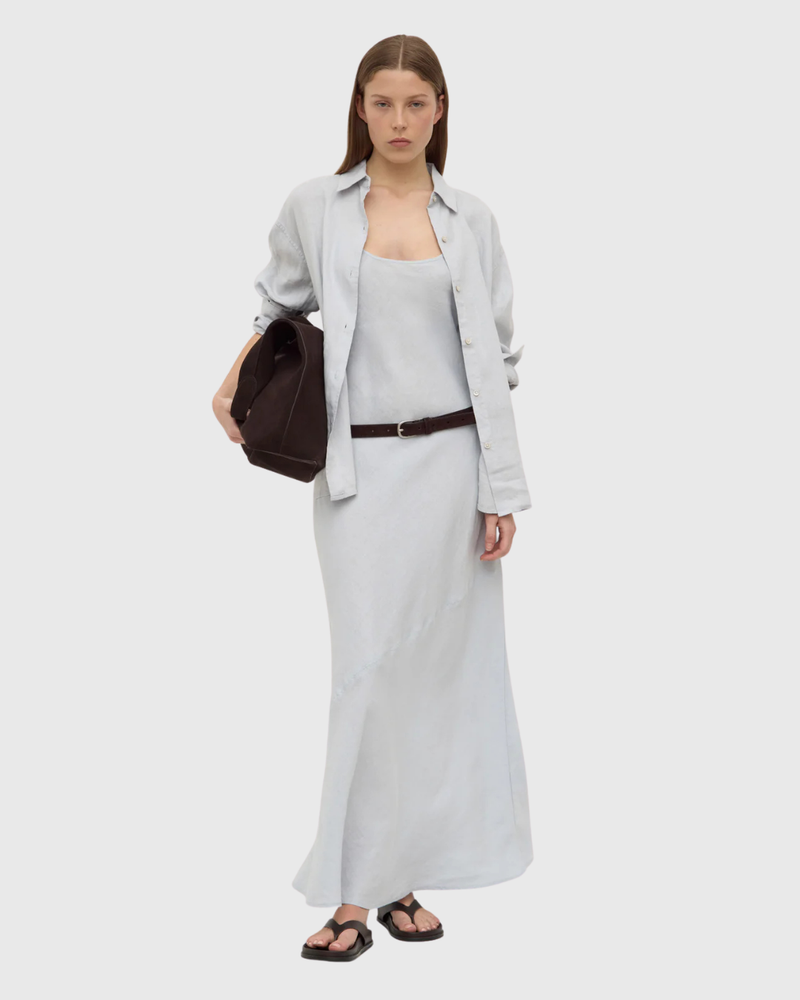 Colette Linen Slip Dress Cloud