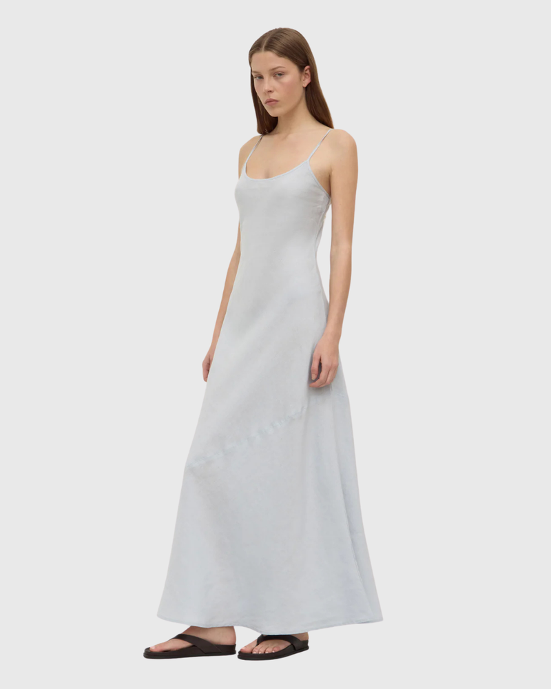 Colette Linen Slip Dress Cloud