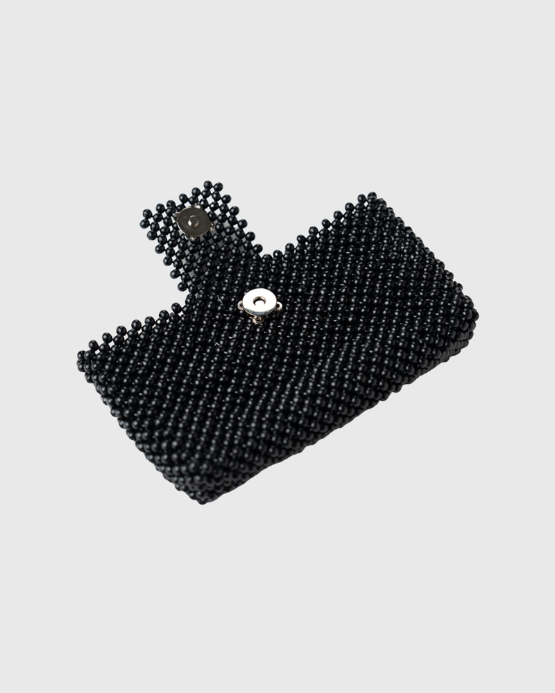 Beaded Wallet Black