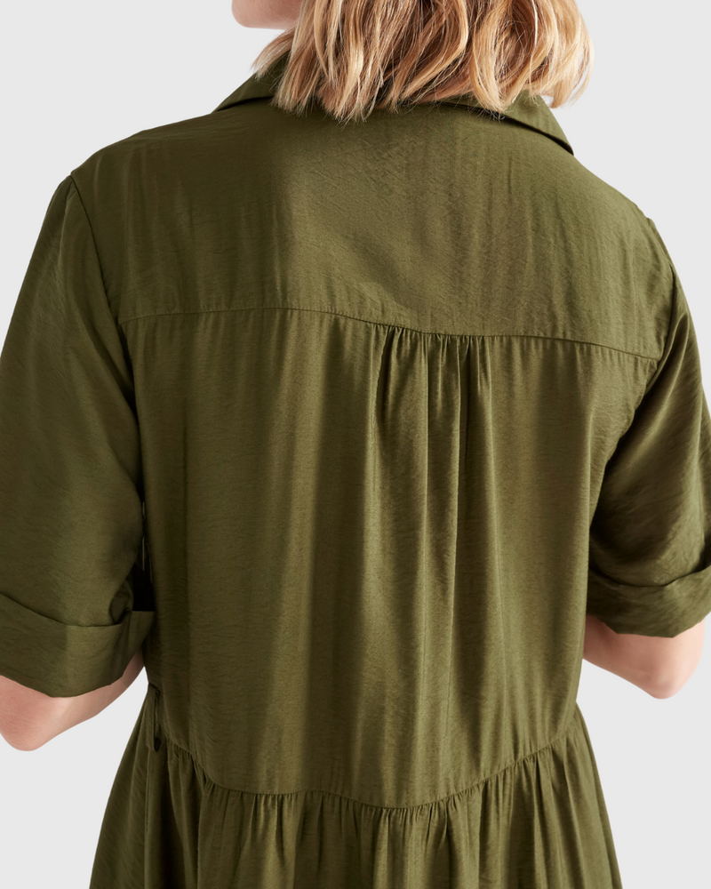 Eine Shirt Dress Bright Olive