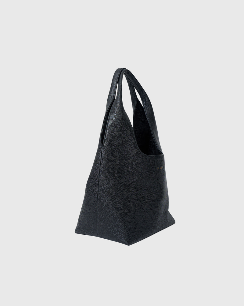 Kiki Shoulder Bag Black Lightly Milled