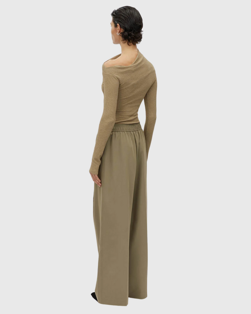 Zeno Monogram Elastic Pant Khaki
