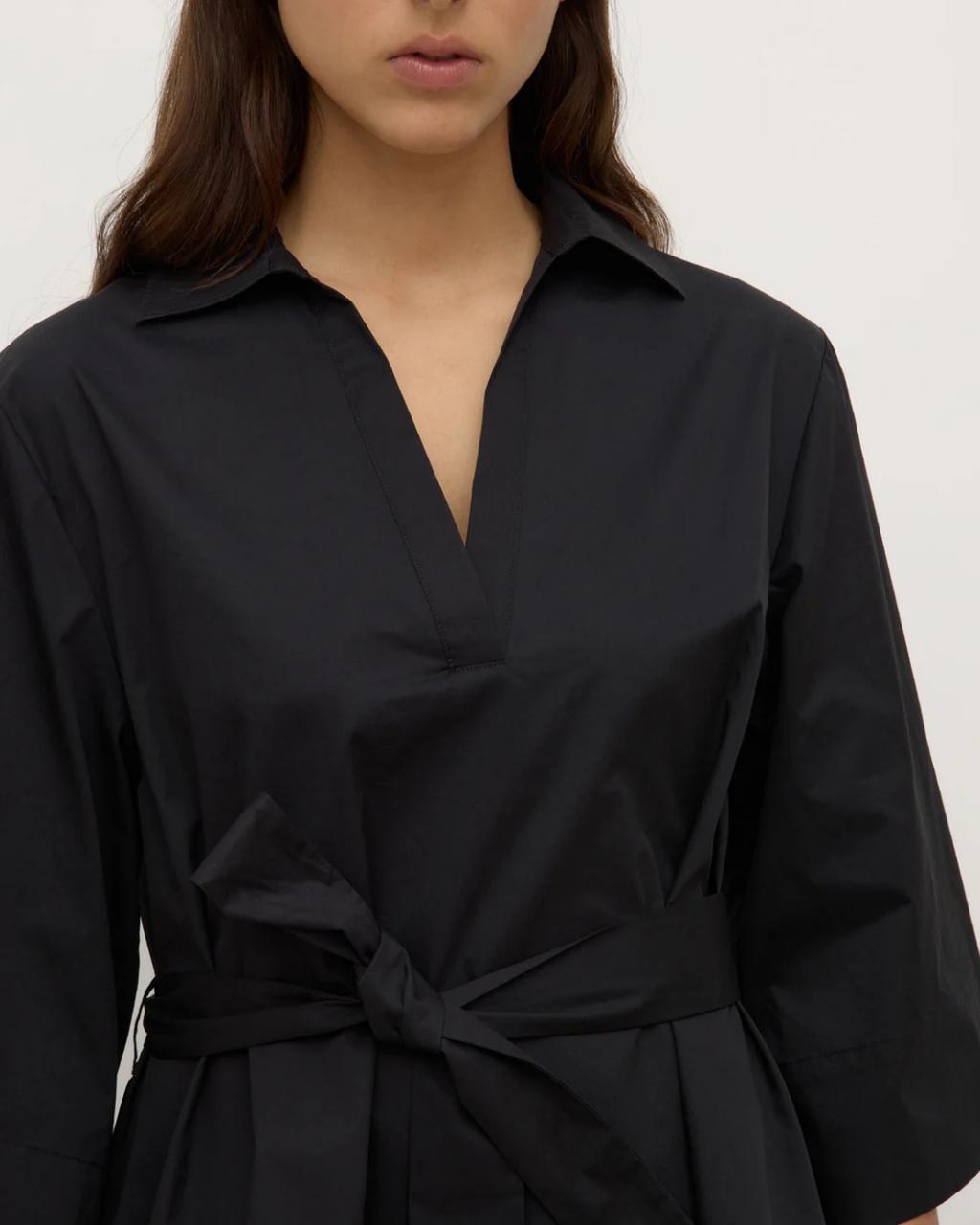 Claire Mini Shirt Dress Black