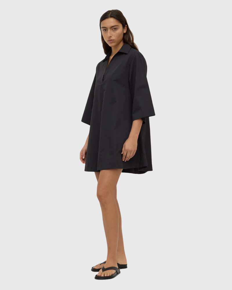 Claire Mini Shirt Dress Black