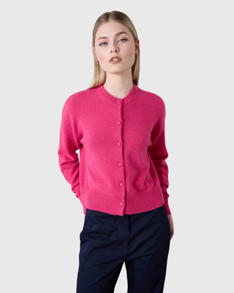 Boxy Cashmere Cardigan Elsa Pink