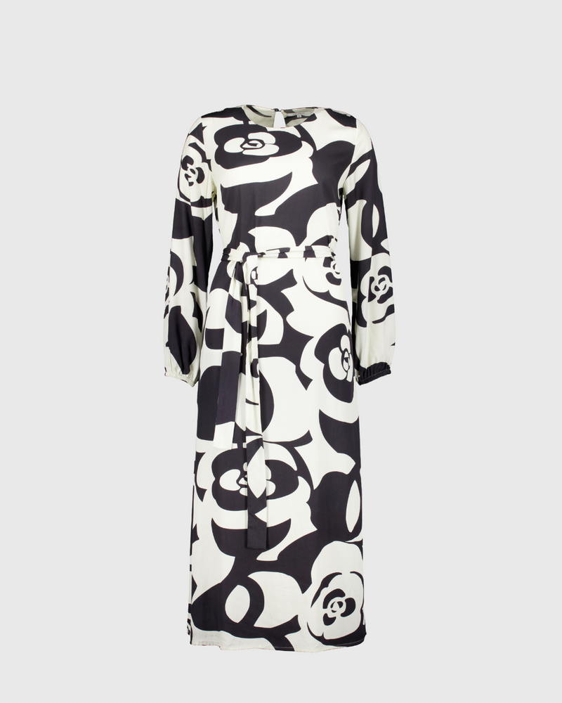Maggie Dress Mono Flower