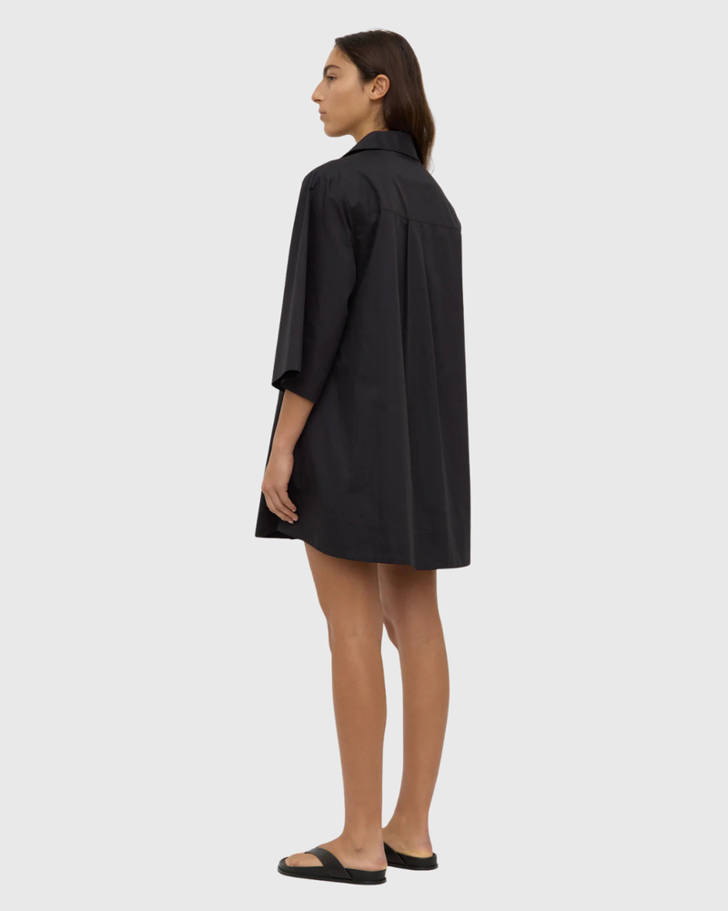 Claire Mini Shirt Dress Black